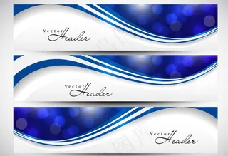 蓝色动感线条 横幅图片