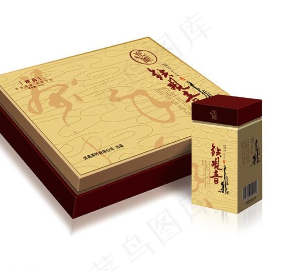 茶叶包装展开图图片psd模版下载