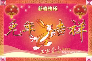 2011兔年吉祥新春快乐PSD分