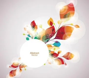 炫彩花纹矢量素材四