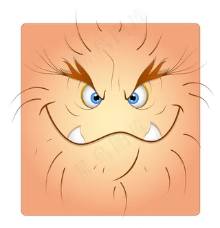 怪物卡通箱斯迈利微笑