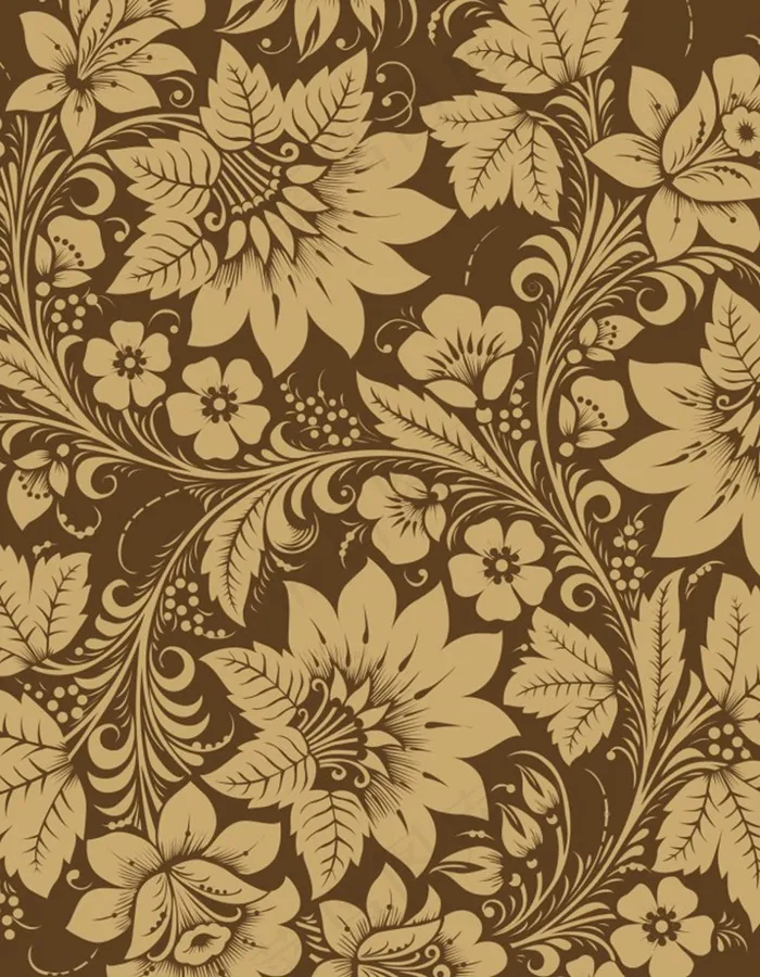 传统花朵底纹ai矢量模版下载