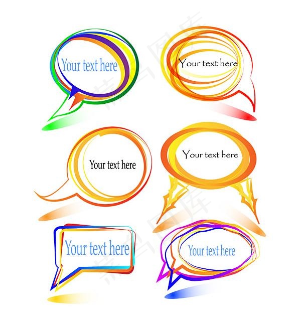 多彩创意边框矢量