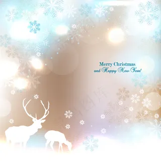 梦幻光点麋鹿背景