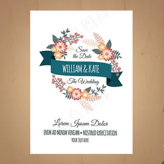 创意花朵花卉海报卡片邀请函素材