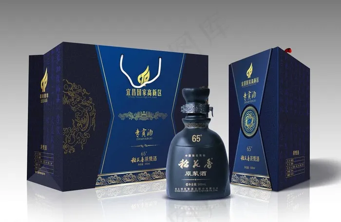 酒包装设计图片psd模版下载