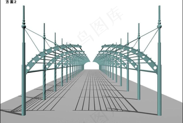 铁艺花架3D模型