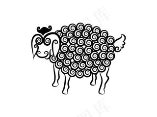 矢量素材手绘花纹动物图案