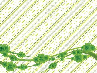 绿色的斜线和四叶草壁纸17三月