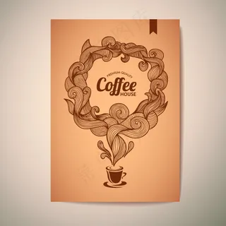 怀旧咖啡广告矢量素材