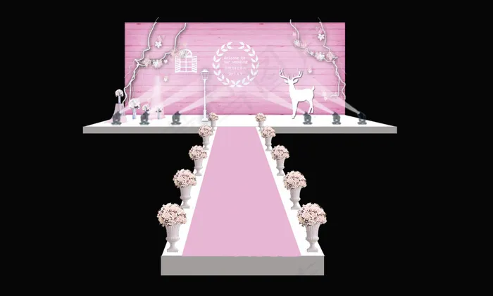 粉色婚礼PS效果图