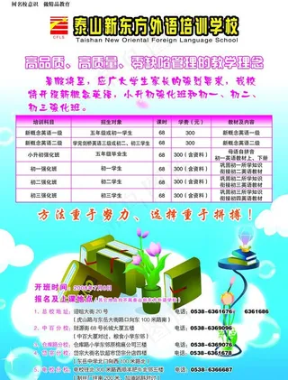 英语招生单页图片