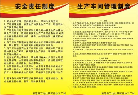 安全责任制度 生产车间管理制度图片 安全责任制度 生产车间管理制度图片