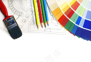 色样和计划 孤立在白色与裁剪路径