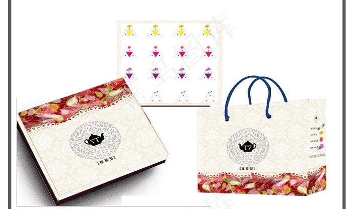 花茶包装（展开图）图片