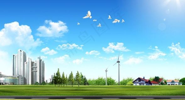 环境绿化景观城市风景PSD素材