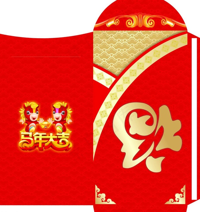春节红包设计图片cdr矢量模版下载