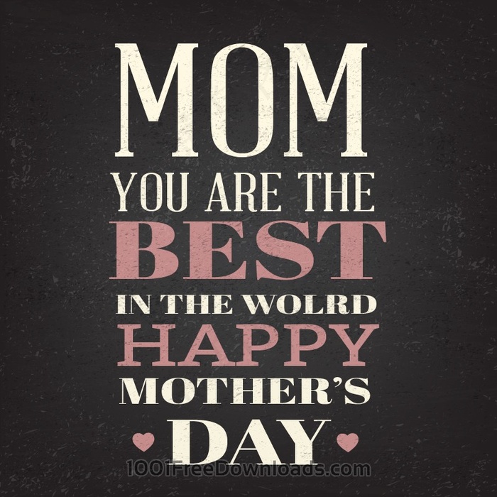 在黑板上用粉笔画的母亲节快乐