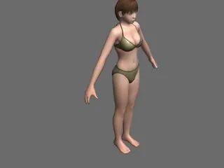 3D泳装青少年美女模型