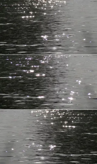 超高清实拍水面波光粼粼视频