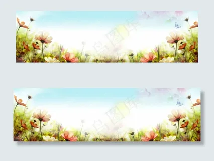 淘宝首页轮播背景 花丛 花朵
