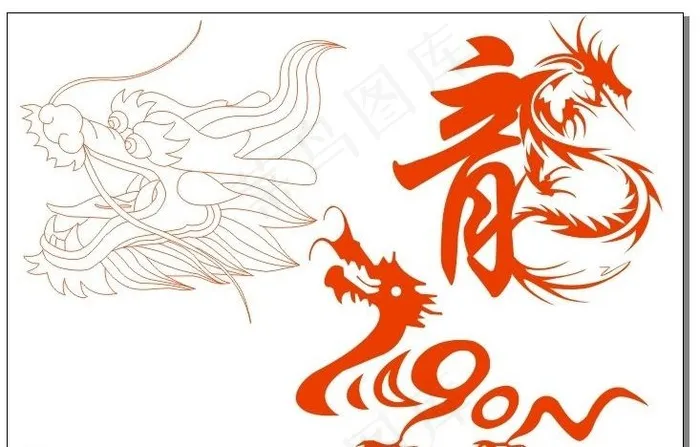 龙头图片cdr矢量模版下载