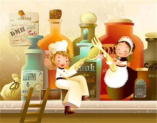 奶酪饮品矢量素材