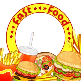 创造性的快餐产品背景矢量素材02