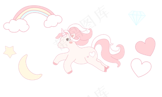 梦幻奇幻卡通粉色独角兽梦幻奇幻卡通粉色独角兽