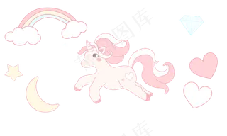 梦幻奇幻卡通粉色独角兽梦幻奇幻卡通粉色独角兽