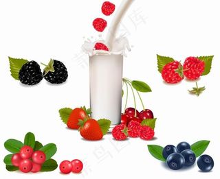 水果牛奶图片