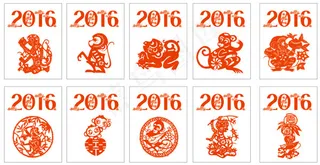 2016年猴年剪纸