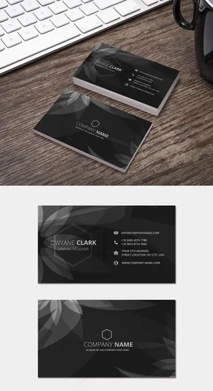 经典简约公司企业科技商务创意名片9...