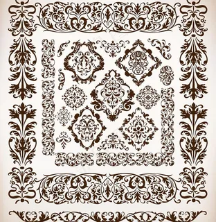 欧式花纹背景图片