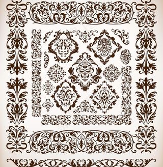 欧式花纹背景图片