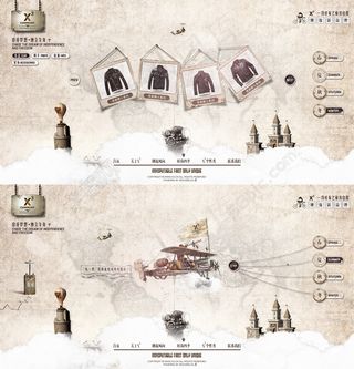 网站模板PSD分层素材