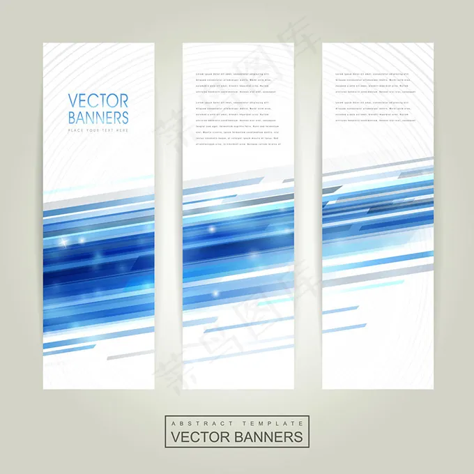 时尚蓝色Bannerseps,ai矢量模版下载
