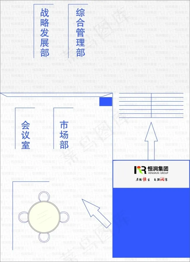 办公区域功能指示展板cdr矢量模版下载