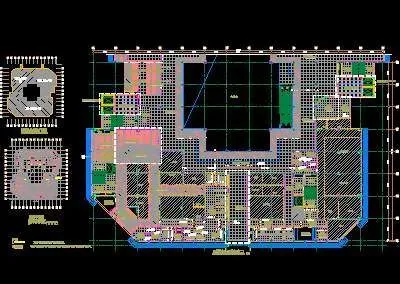四层局部地面铺装图(二)-门诊、急...
