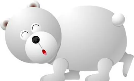 卡通动物北极熊PSD素材