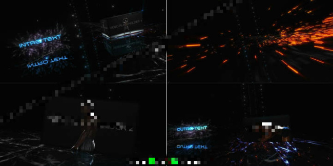 震撼帅气的黑色空间立方盒子AE展示