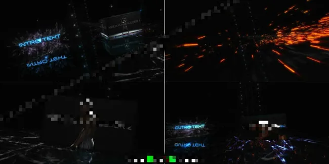 震撼帅气的黑色空间立方盒子AE展示