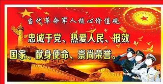 当代革命军人核心价值观图片
