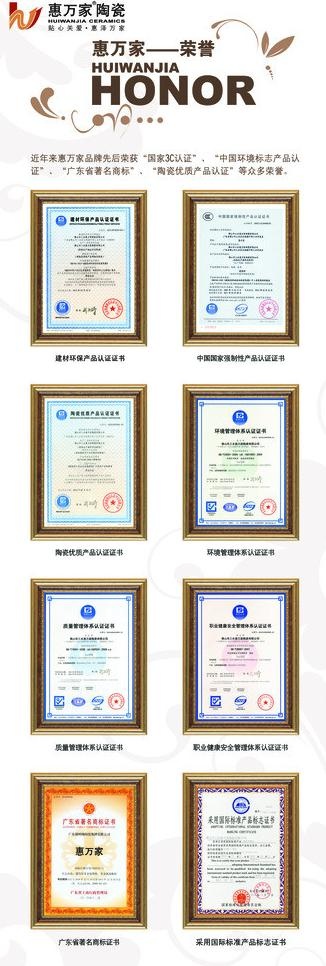 惠万家企业荣誉(2363X6299(DPI:100))psd模版下载