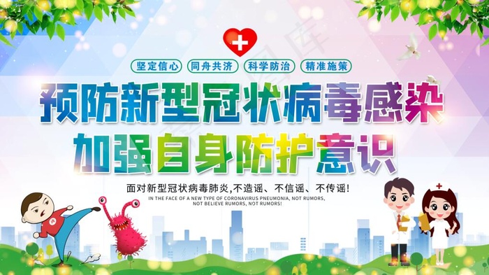 学校预防新型冠状病毒内容展板1