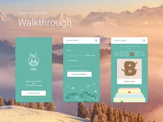 清洁我的孟买演练移动手机APP界面UI