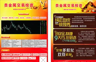 贵金属宣传单页图片