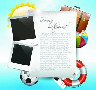 夏天主题矢量素材图片