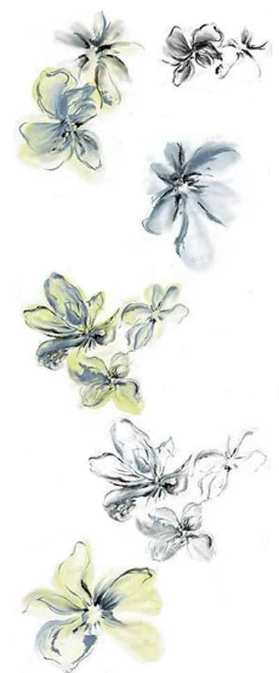 手绘花朵素材(467X115(DPI:72))psd模版下载