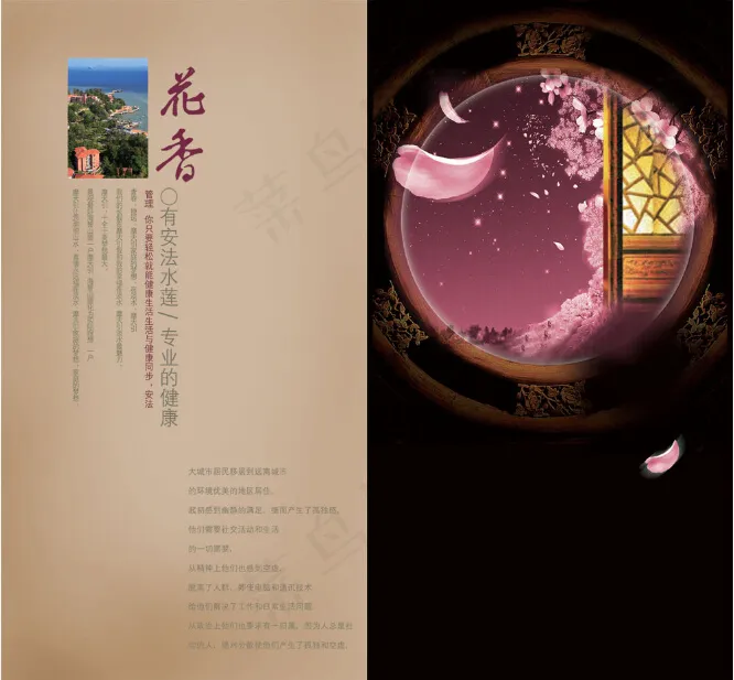 引领健康生活折页画册psd模版下载